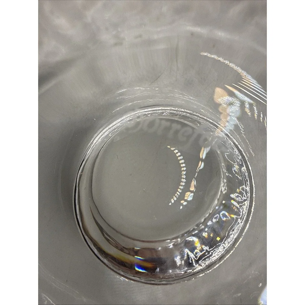 VTG Orrefors Lars Hellsten Clear Crystal Votive Discus Candle Holder Sweden EUC